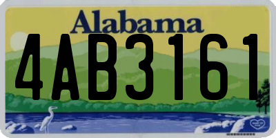 AL license plate 4AB3161