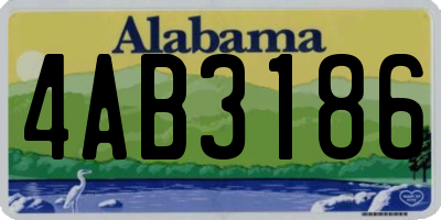 AL license plate 4AB3186