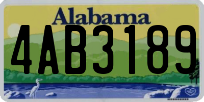AL license plate 4AB3189