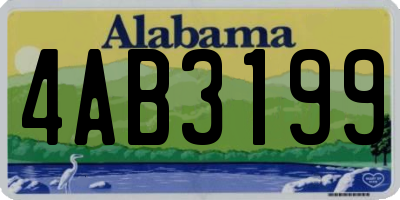 AL license plate 4AB3199