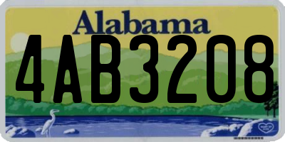 AL license plate 4AB3208