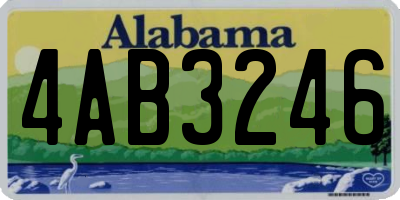 AL license plate 4AB3246