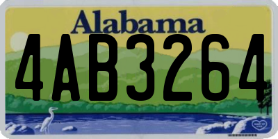 AL license plate 4AB3264