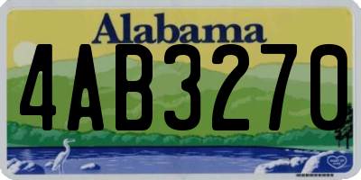 AL license plate 4AB3270
