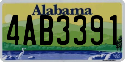 AL license plate 4AB3391