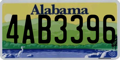 AL license plate 4AB3396