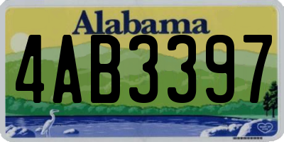 AL license plate 4AB3397