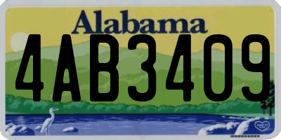 AL license plate 4AB3409