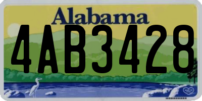 AL license plate 4AB3428