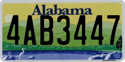 AL license plate 4AB3447