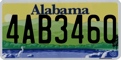 AL license plate 4AB3460