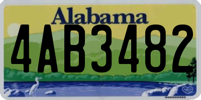 AL license plate 4AB3482