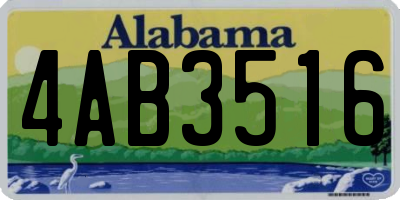 AL license plate 4AB3516