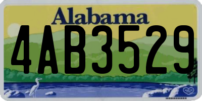 AL license plate 4AB3529