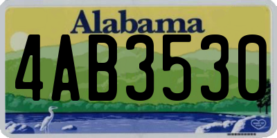 AL license plate 4AB3530