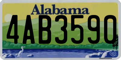 AL license plate 4AB3590