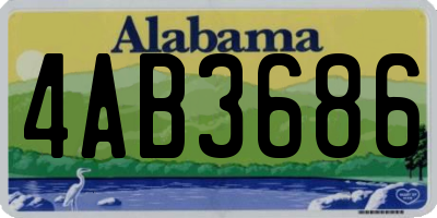 AL license plate 4AB3686