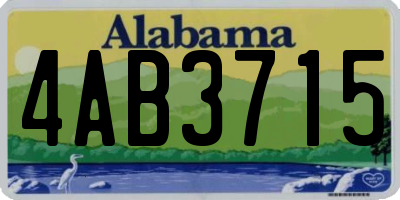 AL license plate 4AB3715