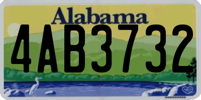 AL license plate 4AB3732