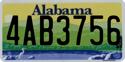 AL license plate 4AB3756