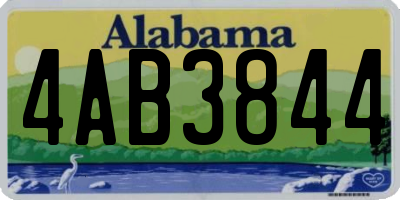 AL license plate 4AB3844
