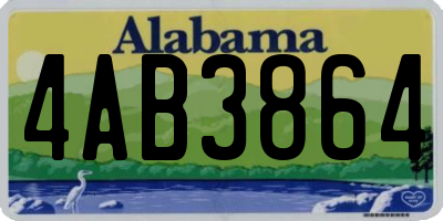 AL license plate 4AB3864