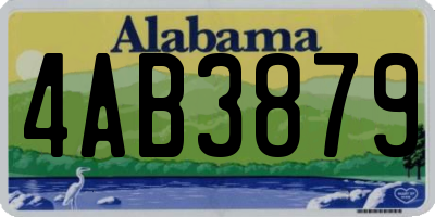 AL license plate 4AB3879