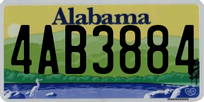 AL license plate 4AB3884