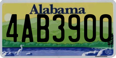 AL license plate 4AB3900