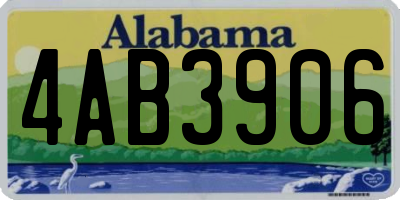 AL license plate 4AB3906