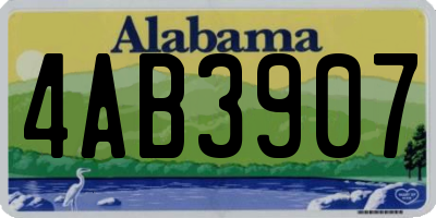 AL license plate 4AB3907