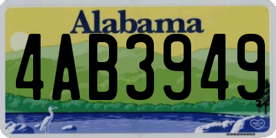 AL license plate 4AB3949