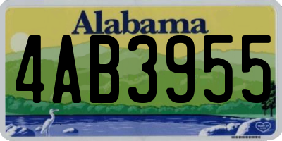 AL license plate 4AB3955