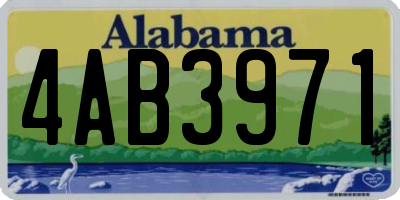 AL license plate 4AB3971