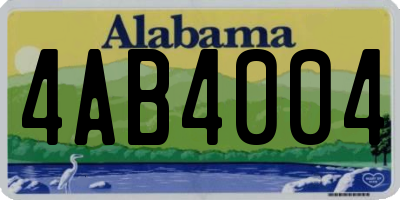 AL license plate 4AB4004