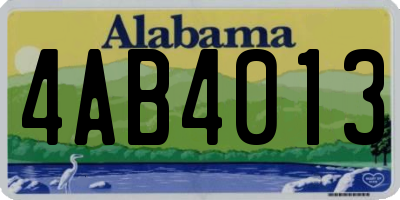 AL license plate 4AB4013
