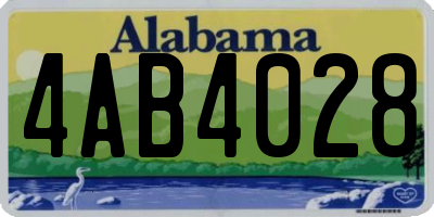 AL license plate 4AB4028