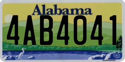 AL license plate 4AB4041