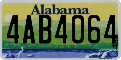 AL license plate 4AB4064