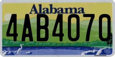 AL license plate 4AB4070