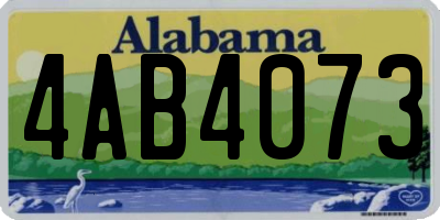 AL license plate 4AB4073