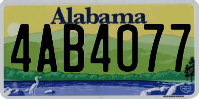 AL license plate 4AB4077
