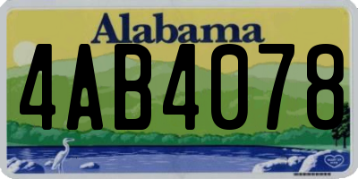 AL license plate 4AB4078