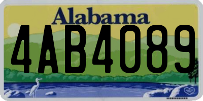 AL license plate 4AB4089