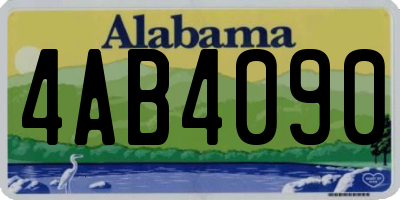 AL license plate 4AB4090