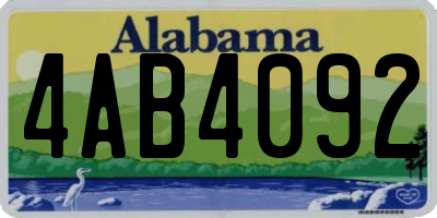 AL license plate 4AB4092