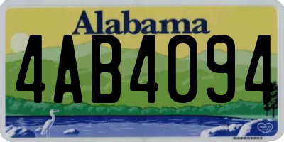 AL license plate 4AB4094