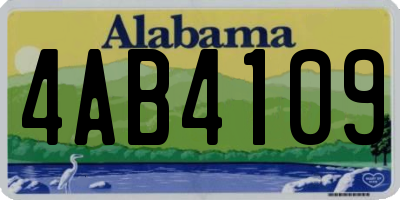 AL license plate 4AB4109