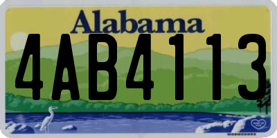 AL license plate 4AB4113