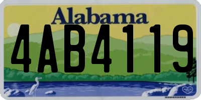 AL license plate 4AB4119